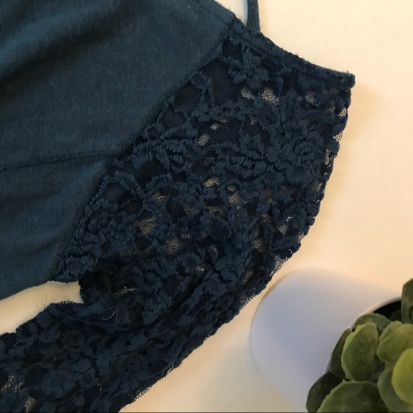 Rue21 Half Sleeve Blue Blouse with Lace 💙 - Picture 2 of 4